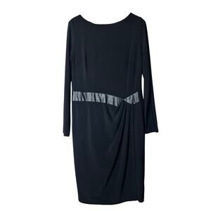 Lauren‎ Ralph Lauren Dress Size 14 Classic Black Career Office Stretchy Corpcore